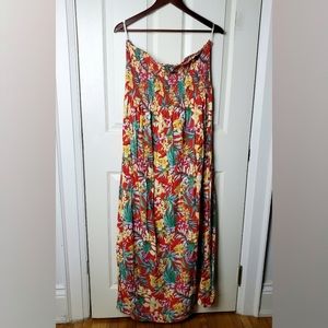 Plus Strapless Maxi Dress